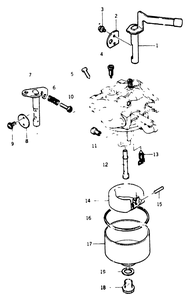 Carburetor Diagram and Parts List for 8836-0-G2600  Briggs and Stratton Generator